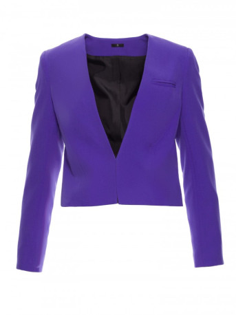 S368 Open front cropped blazer - violet