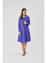 S368 Atviras trumpintas švarkas - violetinės spalvos