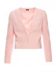 S368 Open front cropped blazer - powder