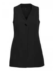 M776 Single button sleveless blazer - black