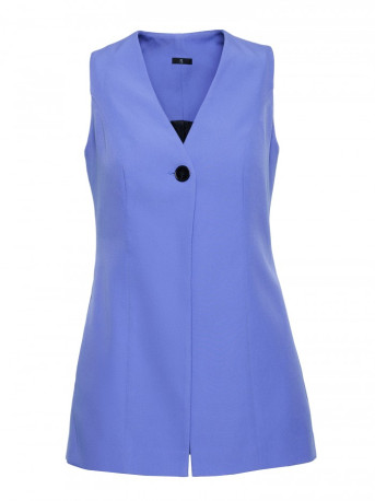 M776 Single button sleveless blazer - light purple
