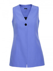 M776 Single button sleveless blazer - light purple