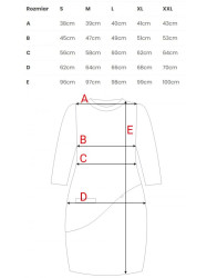 B083 Oversized dress with a front pocket - grey