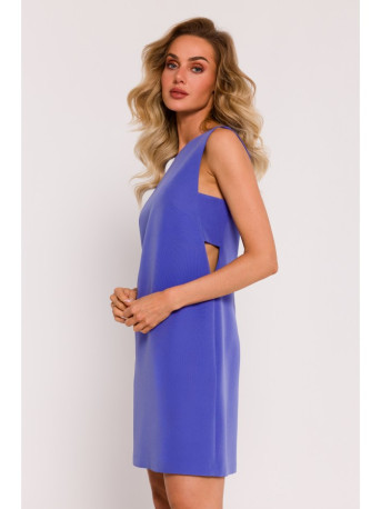 M778 Sleeveless dress with cutouts - light purple