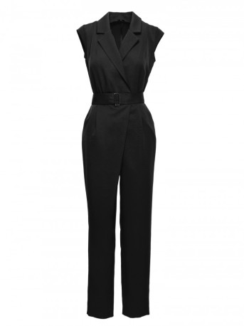 M780 Asymmetrical design jumpsuit - black