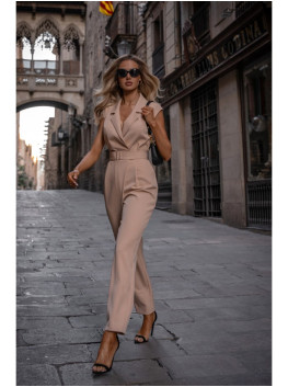 M780 Asymmetrical design jumpsuit - beige