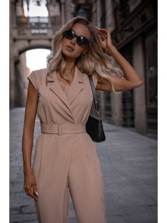 M780 Asymmetrical design jumpsuit - beige