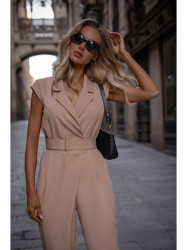 M780 Asymmetrical design jumpsuit - beige
