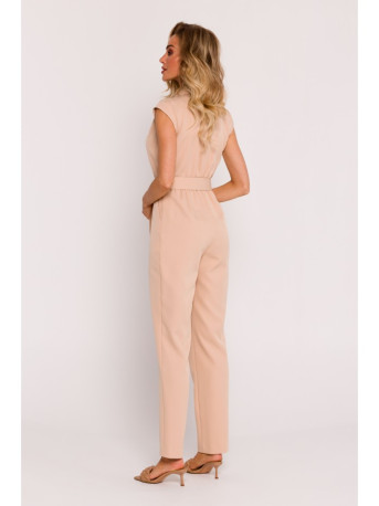 M780 Asymmetrical design jumpsuit - beige