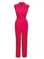 M780 Asymmetrical design jumpsuit - fuchsia