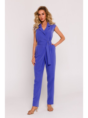 M780 Asymmetrical design jumpsuit - light purple