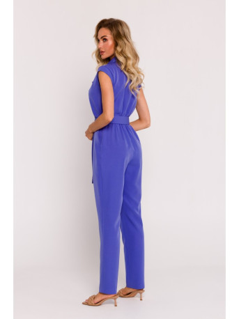 M780 Asymmetrical design jumpsuit - light purple