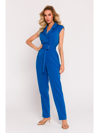 M780 Asymmetrical design jumpsuit - blue