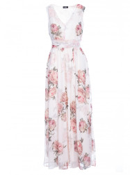 M781 Chiffon maxi dress with leg split - model 2