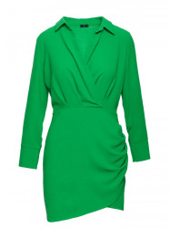 M783 Mini dress with a collar - green