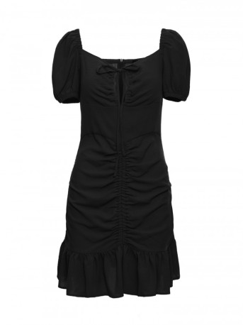 M784 Ruched mini dress - black