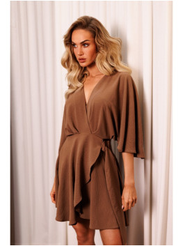 M785 Flared mini dress - chocolate