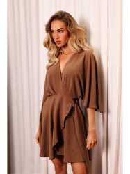 M785 Flared mini dress - chocolate