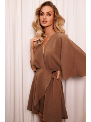 M785 Flared mini dress - chocolate