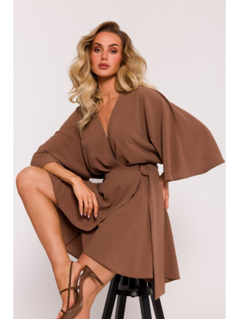 M785 Flared mini dress - chocolate