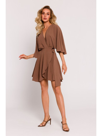 M785 Flared mini dress - chocolate