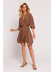 M785 Flared mini dress - chocolate