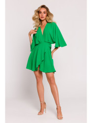 M785 Flared mini dress - green
