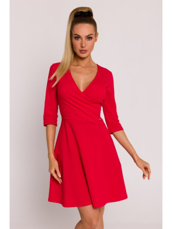 M786 Fit and flare mini dress - red