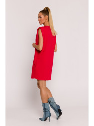 M789 Shoulder pad mini dress - red