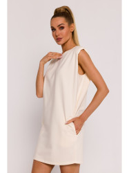 M789 Shoulder pad mini dress - cream