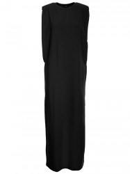 M790 Shoulder pad maxi dress - black