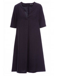 B280 V-neck trapeze dress - black