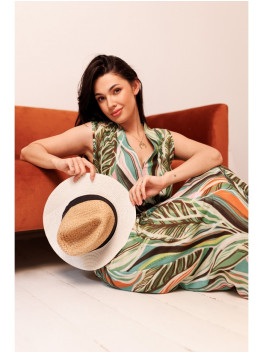 B283 Maxi print dress - model 4