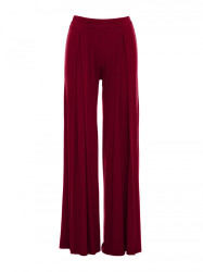 B289 Viscose trousers with elasticated waistband - maroon