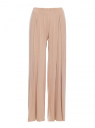 B289 Viscose trousers with elasticated waistband - cappuccino