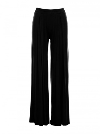 B289 Viscose trousers with elasticated waistband - black