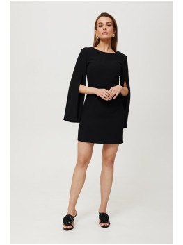 K190 Mini dress with split sleeves - black