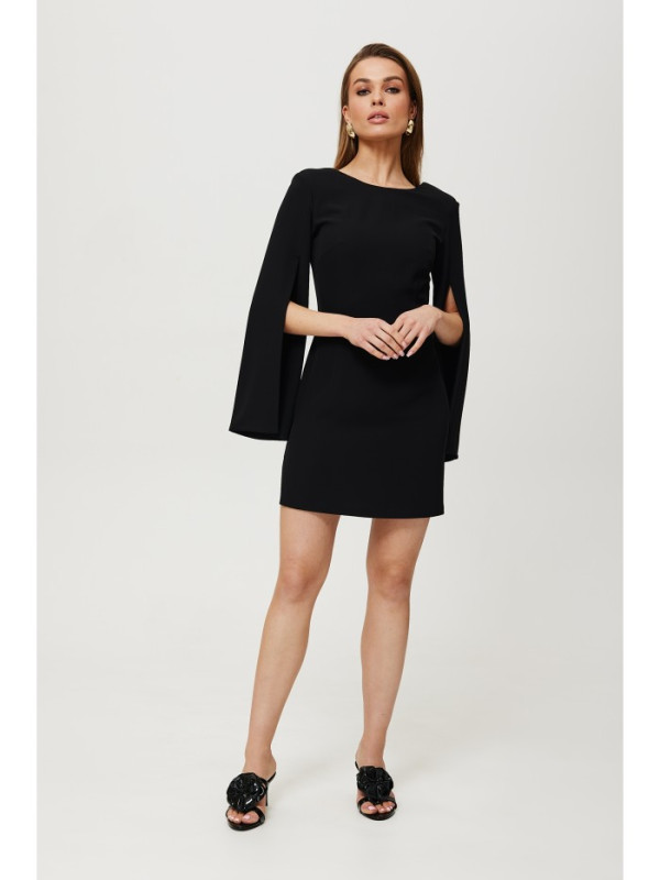 K190 Mini dress with split sleeves - black