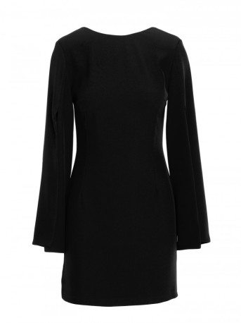 K190 Mini dress with split sleeves - black