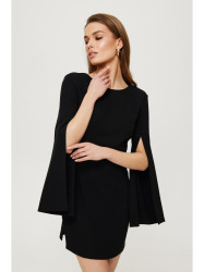 K190 Mini dress with split sleeves - black
