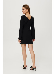 K190 Mini dress with split sleeves - black