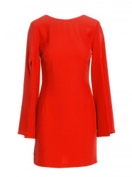 K190 Mini dress with split sleeves - red