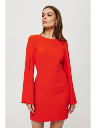 K190 Mini dress with split sleeves - red