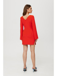 K190 Mini dress with split sleeves - red