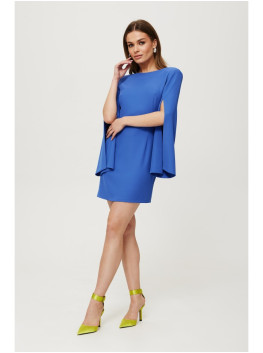 K190 Mini dress with split sleeves - blue