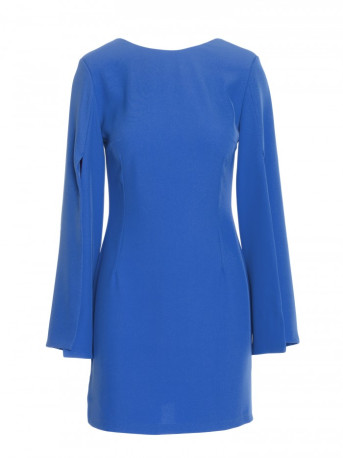 K190 Mini dress with split sleeves - blue