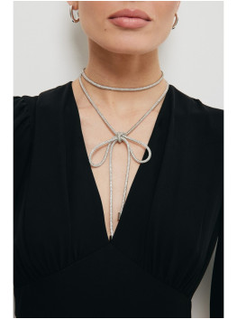 K195 Tied choker necklace - silver