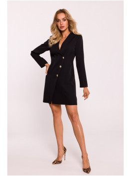 M793 Blazer dress with golden button - black