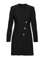 M793 Blazer dress with golden button - black
