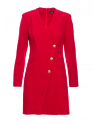 M793 Blazer dress with golden button - red